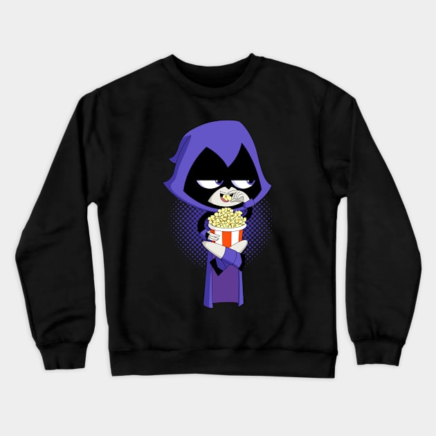 Raven Pop Corn Crewneck Sweatshirt by Atpidarp